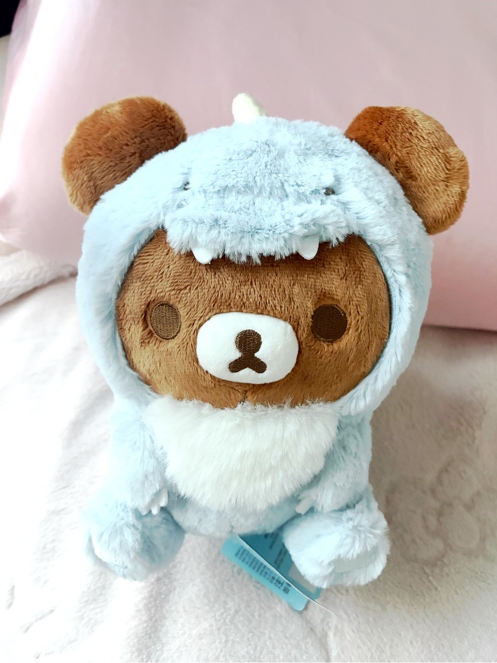 San-X - Chairoikoguma Blue Dinosaur Plush